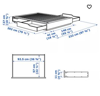 Cama doble con cajones y cómoda