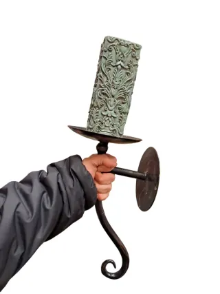 Portacandele da parete vintage con candela