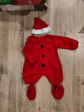 Disfraz duende bebé rojo talla 12m