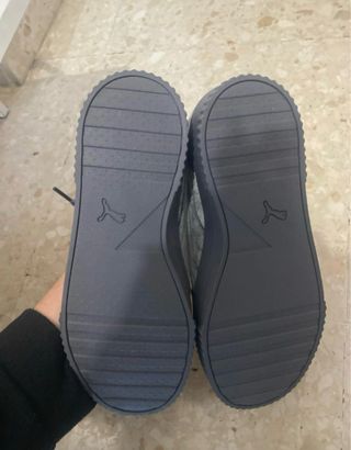 Zapatillas Puma Terciopelo Gris Sin Estrenar