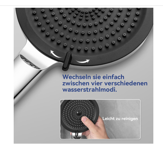 Soffione doccia anticalcare universale