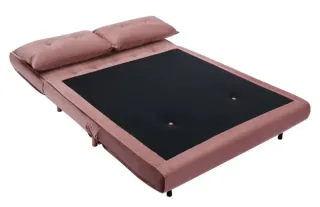 Sofá Cama Terciopelo Rosa