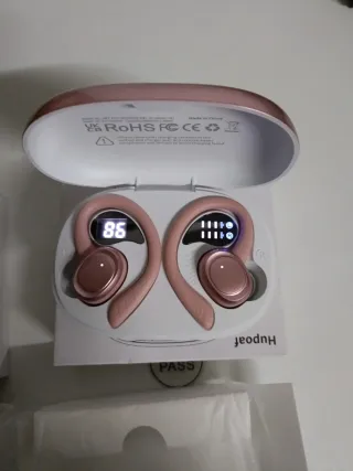 Auriculares Hupoaf Deportivos Inalámbricos Rosa Or