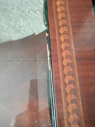 Mesa de centro madera y cristal