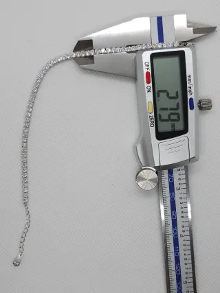 Pulsera Riviere Plata 925 con Piedras Blancas