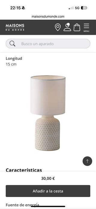 Lámpara de mesa cerámica texturizada