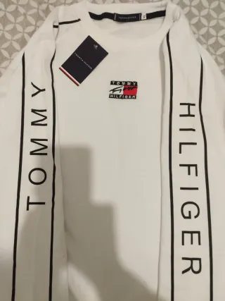 Felpa Tommy Hilfiger Bianca Taglia S e XXL