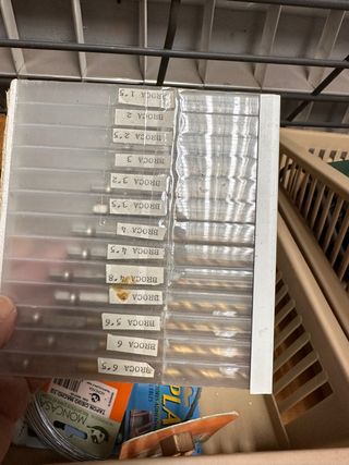 Caja de brocas para taladro