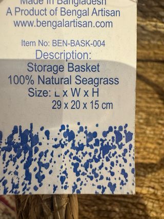 Dos Cestas de mimbre y yute