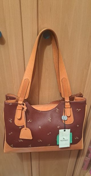 Bolso de piel Petusco estampado
