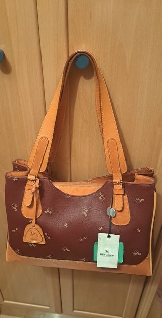 Bolso de piel Petusco estampado