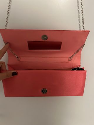 Bolso fiesta rosa pedrería