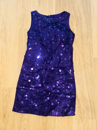Vestido Morado Brillante con Lentejuelas