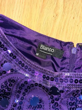 Vestido Morado Brillante con Lentejuelas