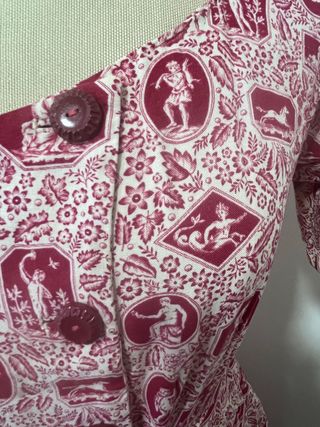 Vestido muy antiguo estampado 1930