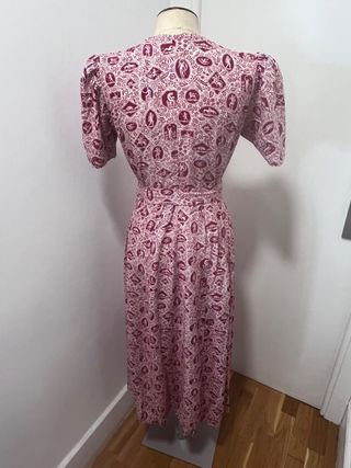 Vestido muy antiguo estampado 1930