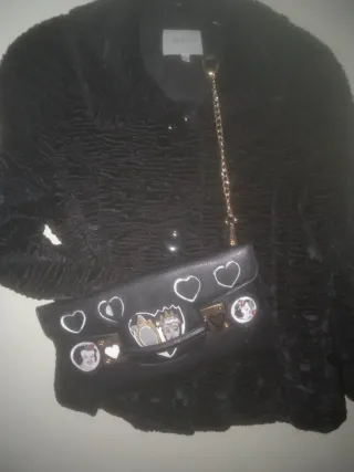 Bolso Cartera Blancanieves Negro Multicolor