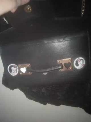 Bolso Cartera Blancanieves Negro Multicolor