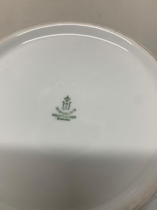 Teiera in porcellana bianca e oro bavaria