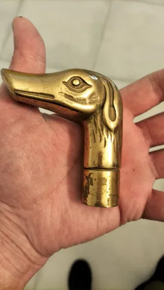 Manico per bastone da passeggio a forma di cane