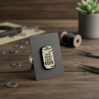 Pin Lata Save Water Drink Beer