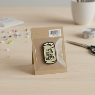 Pin Lata Save Water Drink Beer