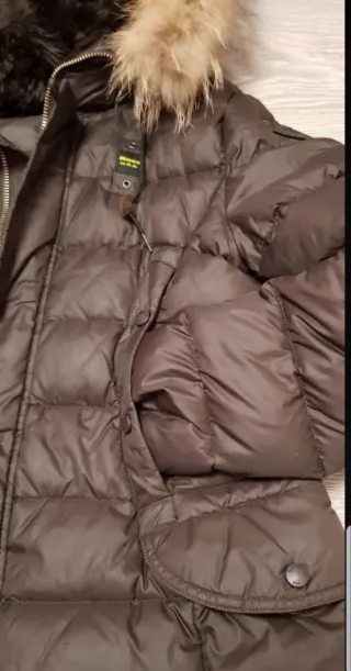 Blauer Chaqueta Marrón con Capucha