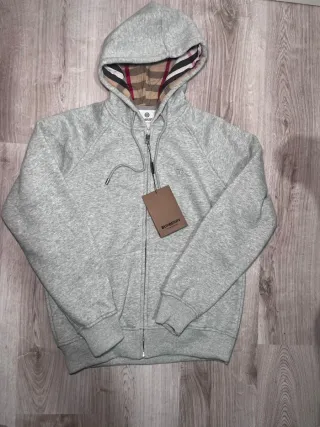 Sudadera Burberry Gris con Capucha