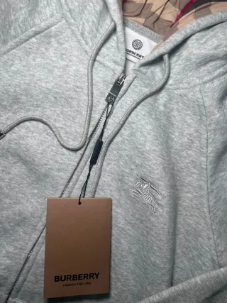 Sudadera Burberry Gris con Capucha