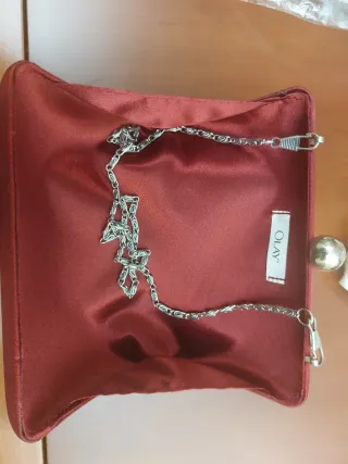 Bolso de mano ceremonia burdeos