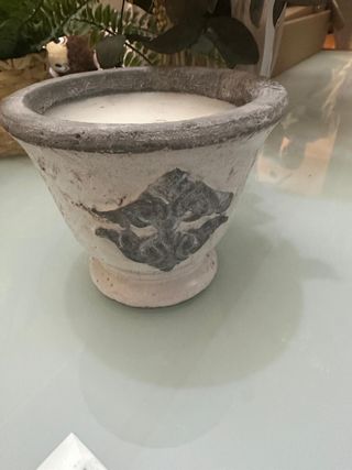 Candela decorativa in ceramica stile classico