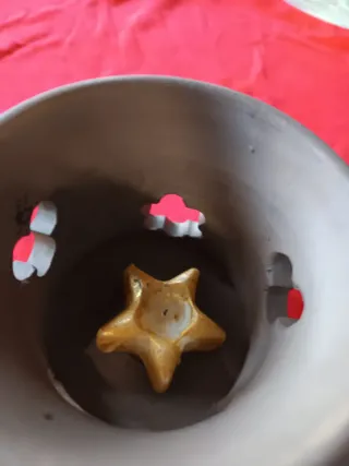 Portacandele in ceramica