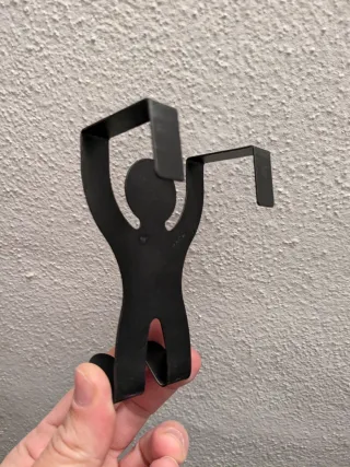 Porta appendiabiti nero in legno