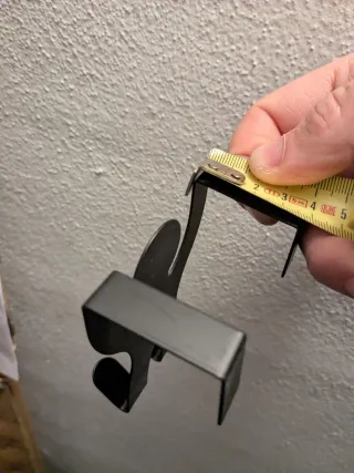 Porta appendiabiti nero in legno