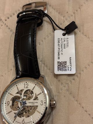 Orologio Martyn Line Automatico Argento Nero