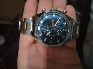 Reloj Curren Cronógrafo Azul y Plateado