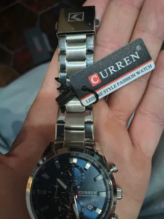 Reloj Curren Cronógrafo Azul y Plateado
