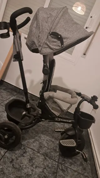 Triciclo kindercraft infantil gris