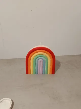 Vela de soja arcoiris