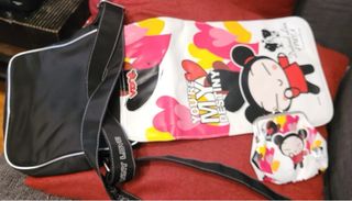 Bolso bandolera y monedero Pucca