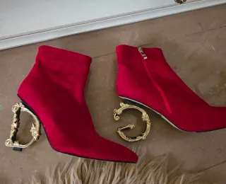 Botines D&G Rojos y Dorados