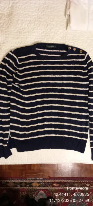 Jersey Rayas Azul Marino Ralph Lauren Talla M