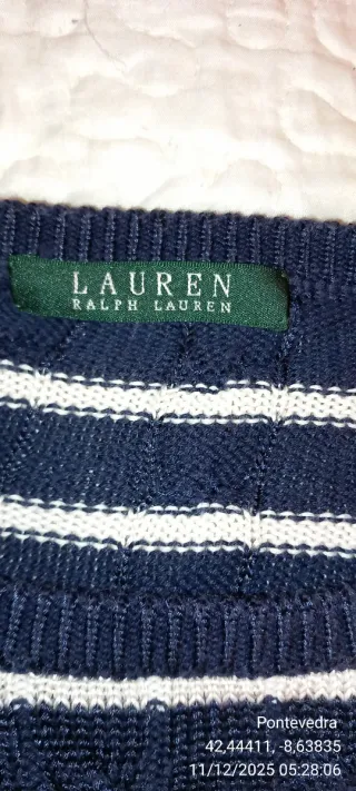 Jersey Rayas Azul Marino Ralph Lauren Talla M