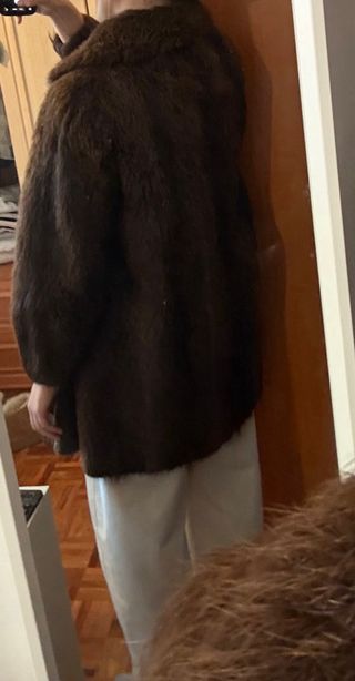 Cappotto vintage in pelo marrone