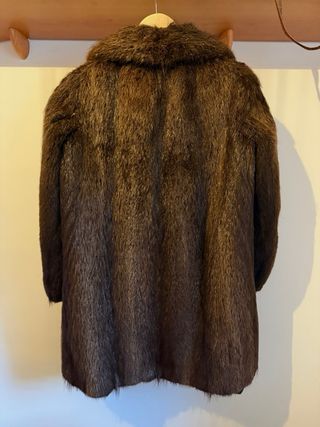 Cappotto vintage in pelo marrone