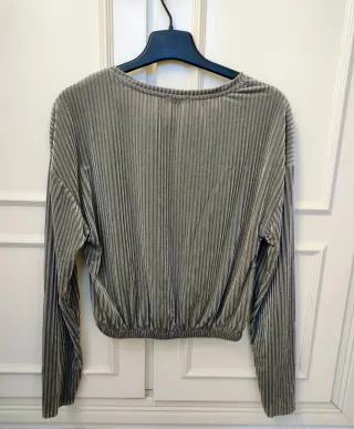 Jersey terciopelo gris plata