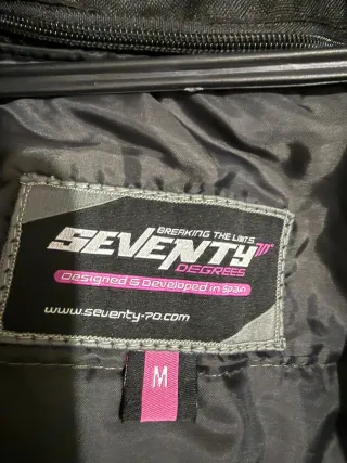 Chaqueta motera Seventy Degrees Negra y Rosa