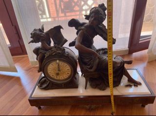 *Reloj Art Decó mármol - Escultura*