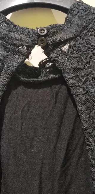 Body Renda Manga Comprida azul escuro