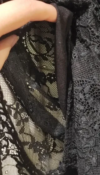 Body Renda Manga Comprida azul escuro